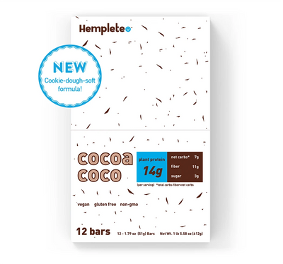 Hemplete - Cocoa + Coco Hemp Protein Bar