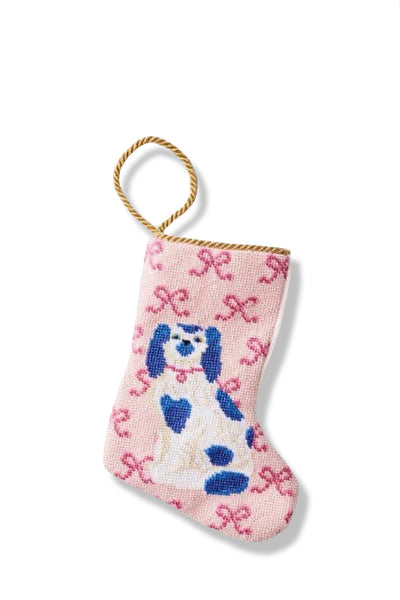SITTING LIKE ROYALTY IN PINK BY PAIGE MINEAR BAUBLE STOCKING