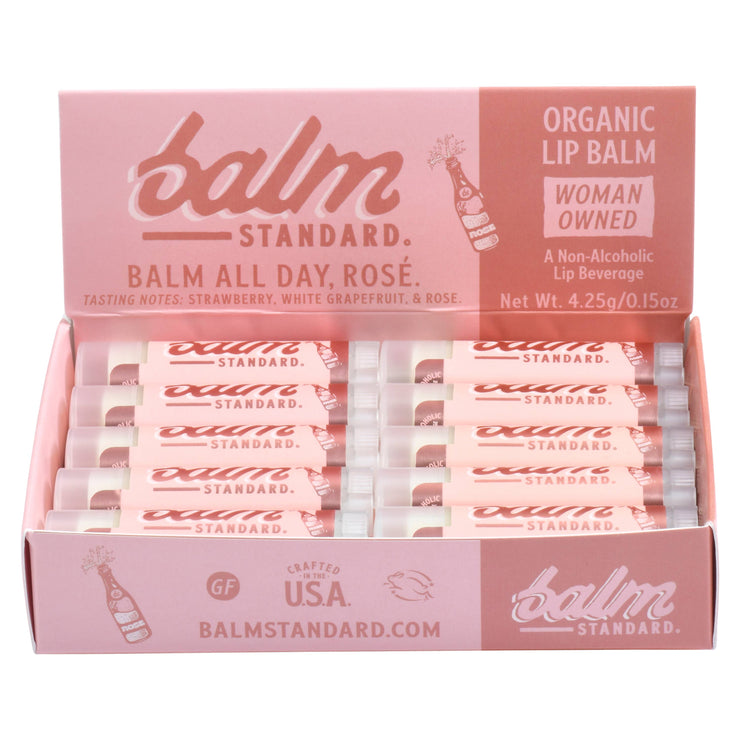 Balm Standard - BALM ALL DAY, ROSÉ Lip Balm 20 Unit Display Box