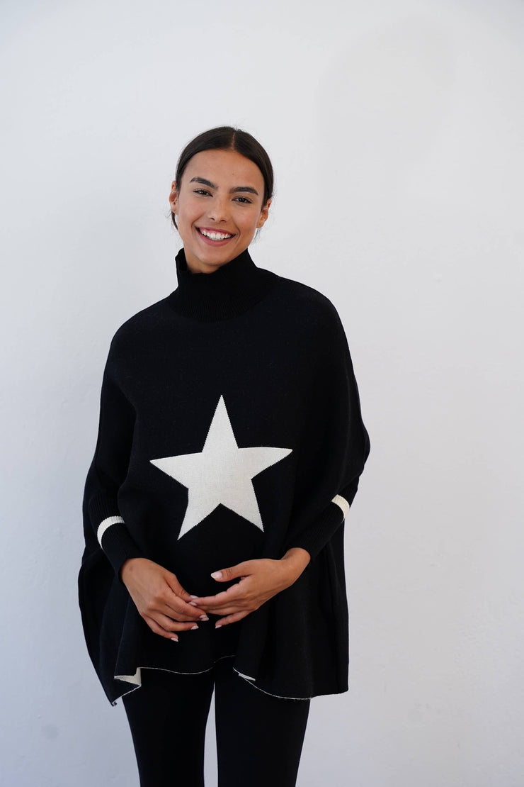 Toss Designs - One Size Sweater- Star Black/Tan