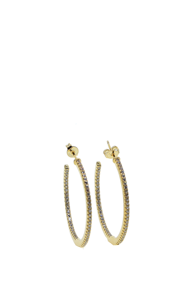 MICRO PAVE HOOPS GOLD