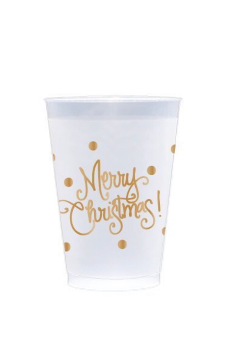 MERRY CHRISTMAS CONFETTI DOT CUPS