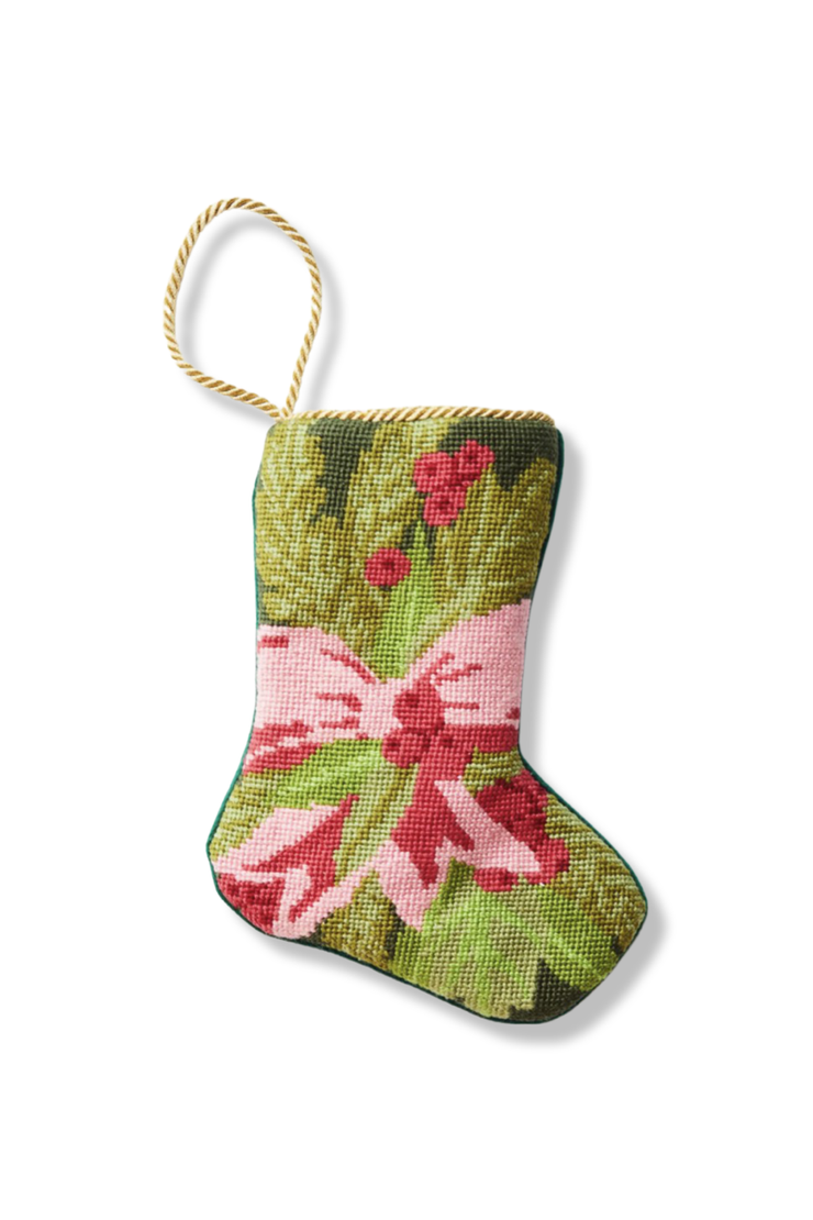 HOLIDAY GREETINGS BAUBLE STOCKING