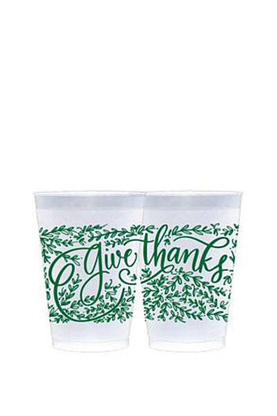 GIVE THANKS PLASTIC CUPS