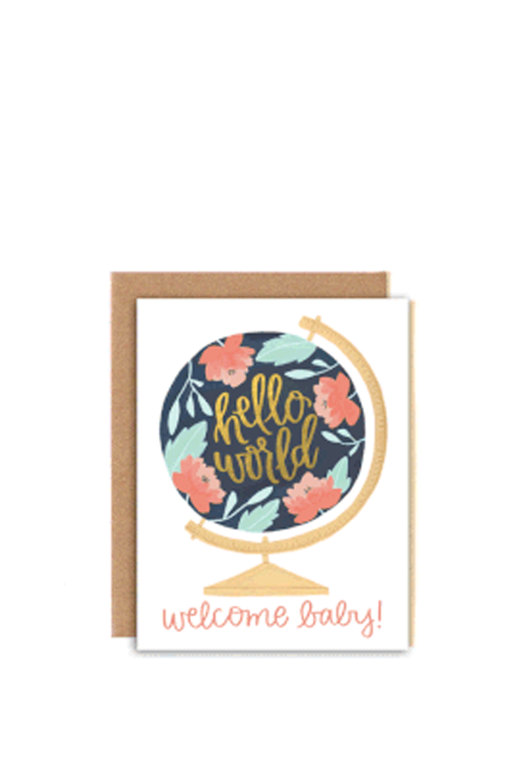 HELLO WOLRD, WELCOME BABY! CARD