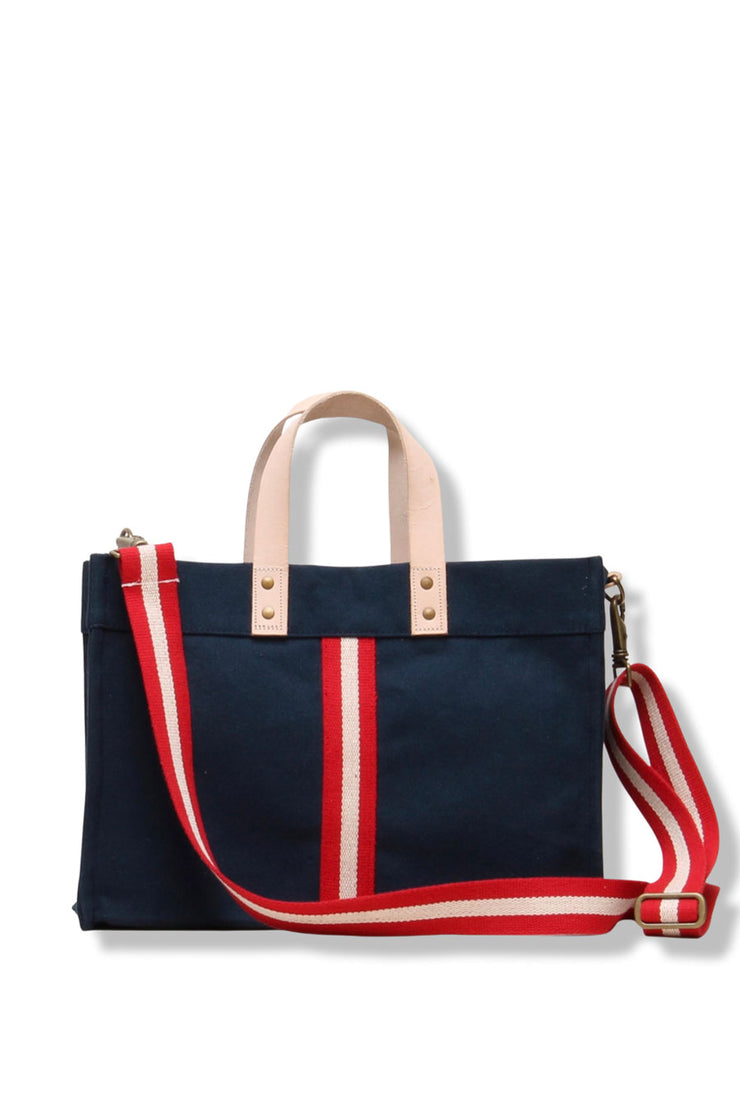 NAVY MINI BOX TOTE