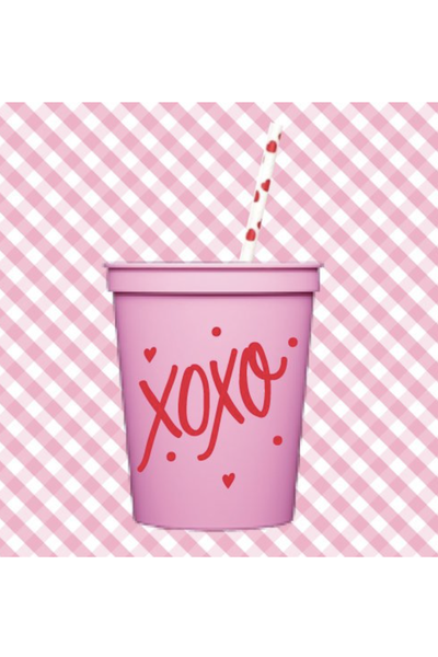 XOXO VALENTINE'S DAY PINK CUPS