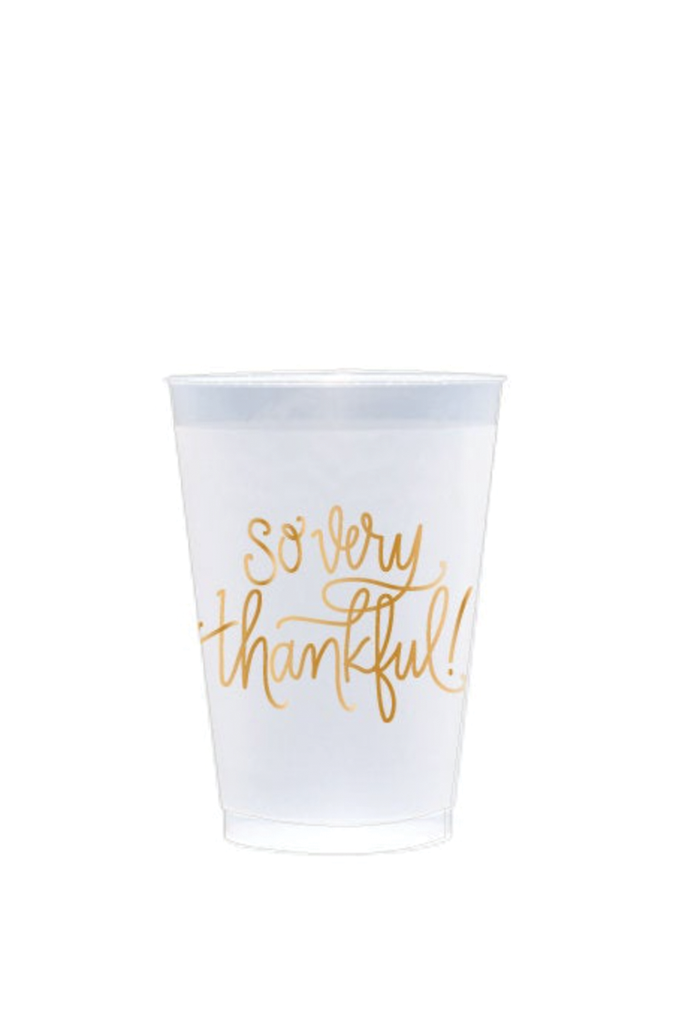 SO VERY THANKFUL FROSTED REUSABLE CUPS
