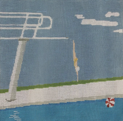 DIVE RIGHT IN NEEDLEPOINT CANVAS