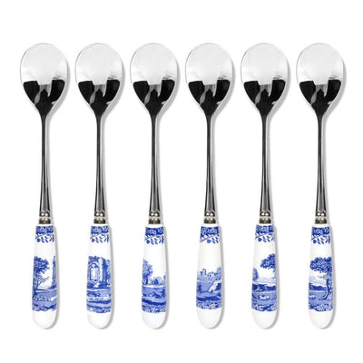 Spode - Spode Blue Italian Set of 6 Teaspoons