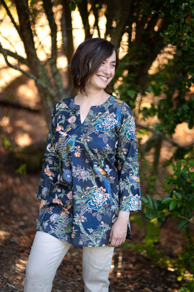 Dolma - Vintage Bird Print Tunic