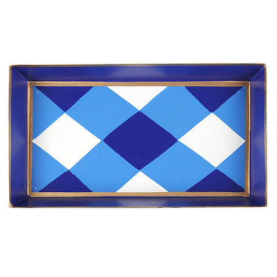 Buffalo Plaid Navy Guest Towel Tray