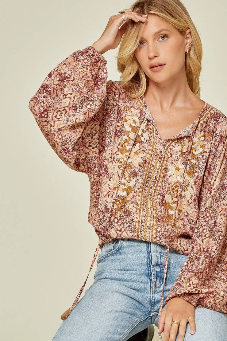 Embroidered Tunic Top 18184-1