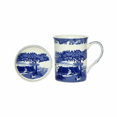 Spode - Blue Italian Mug & Coaster Set Blue Italian